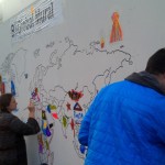 Burners contributing to ArtIsMobilUs' B-Global Mural Project